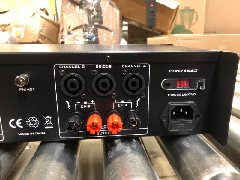 Photo 6 of 2-Channel Bluetooth Power Amplifier - 2000W Bridgeable Rack Mount Pro Audio Sound Wireless Home Stereo Receiver w/TRS XLR Input