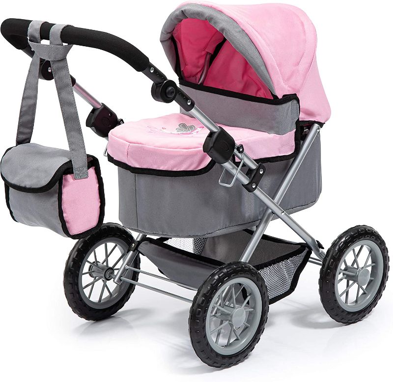 Photo 1 of Bayer Design Baby Doll Trendy Pram in Grey/Pink
