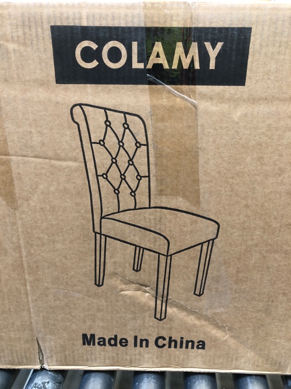 Photo 1 of COLAMY DINING CHAIR, COLOR:BEIGE/BROWN