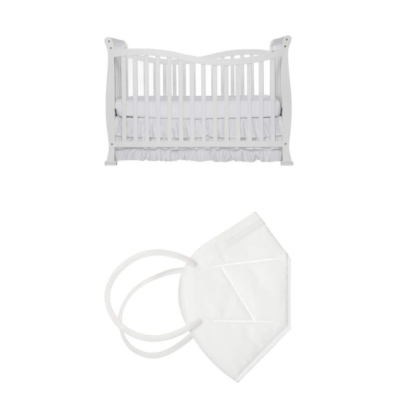 Photo 1 of Dream On Me Violet 7 in 1 Convertible Life Style Crib in White **MASK NOT INCLUDED* 
