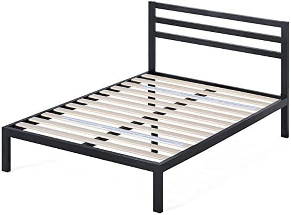 Photo 1 of ZINUS Mia Metal Platform Bed Frame with Headboard / Wood Slat Support / No Box Spring Needed / Easy Assembly, Full
