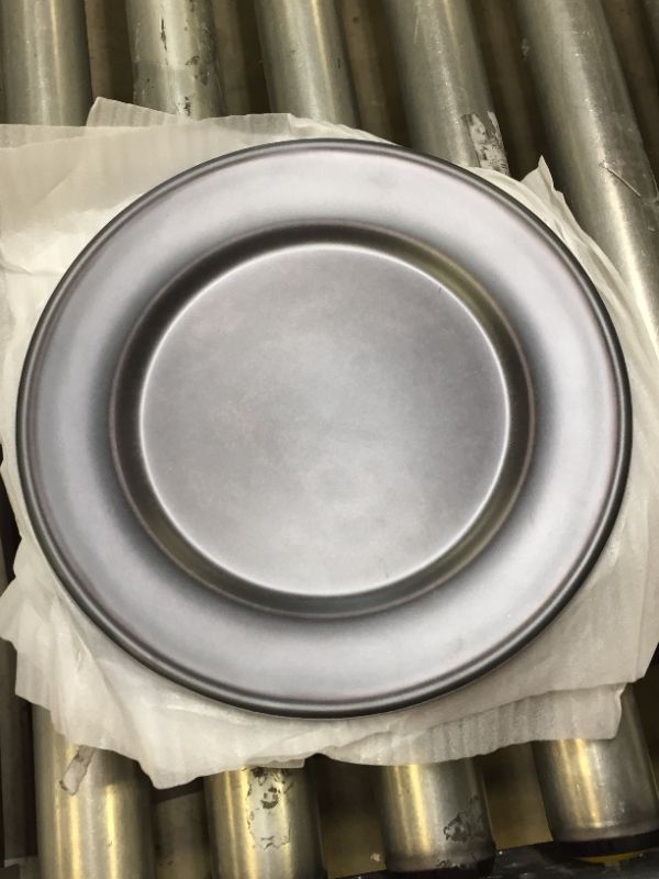 Photo 2 of 12pc Melamine Lancashire Dinnerware Set Dark Gray - Threshold
