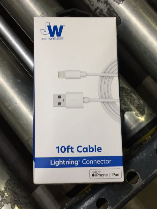 Photo 2 of Just Wireless 10ft Lightning USB Cable - White