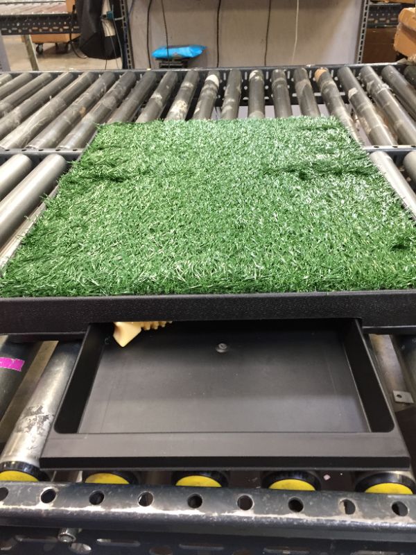 Photo 4 of Artificial Grass Puppy Pad for Dogs and Small Pets – Portable Training Pad with Tray – Dog Housebreaking Supplies by PETMAKER (16" x 20")
