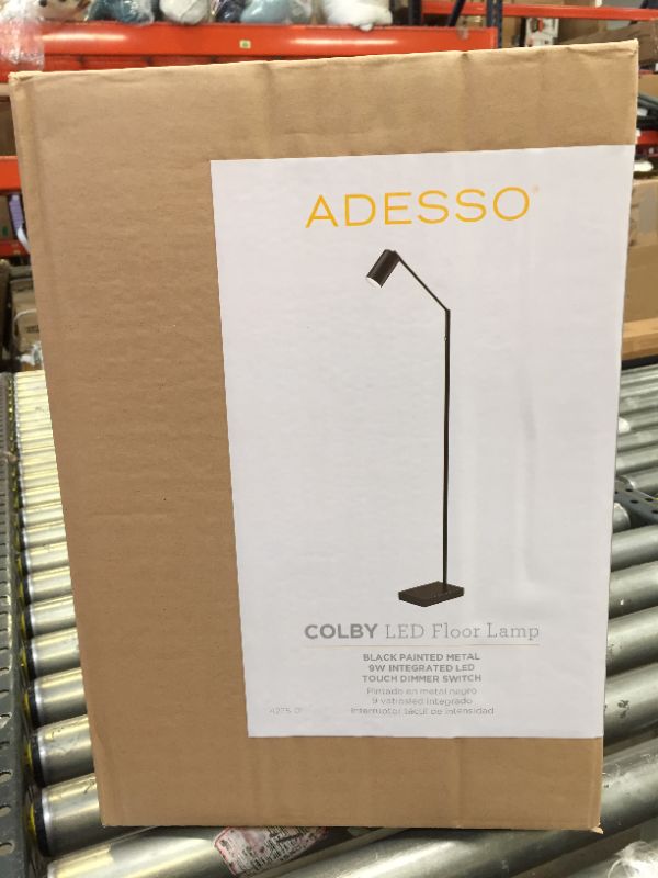 Photo 2 of 50.5 x 69 3-way Colby Floor Lamp (Includes LED Light Bulb) Black - Adesso +++ FACTORY SEALED ITEM +++