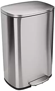 Photo 1 of AmazonBasics Rectangle Soft-Close Trash Can - 50L
