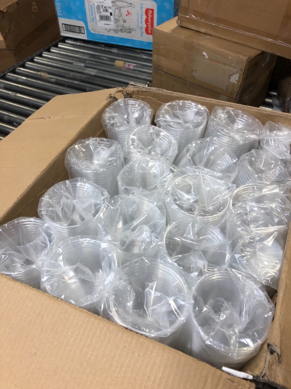 Photo 2 of [1000 Pack - 16 oz.] Ultra-Clear PET Disposable Plastic Cups - Party Drinking Cups - (Case of 20x50) Great Use for Cold Coffee, Shakes, Smoothies, Juices, Beer, Iced Tea - By Stack Man
