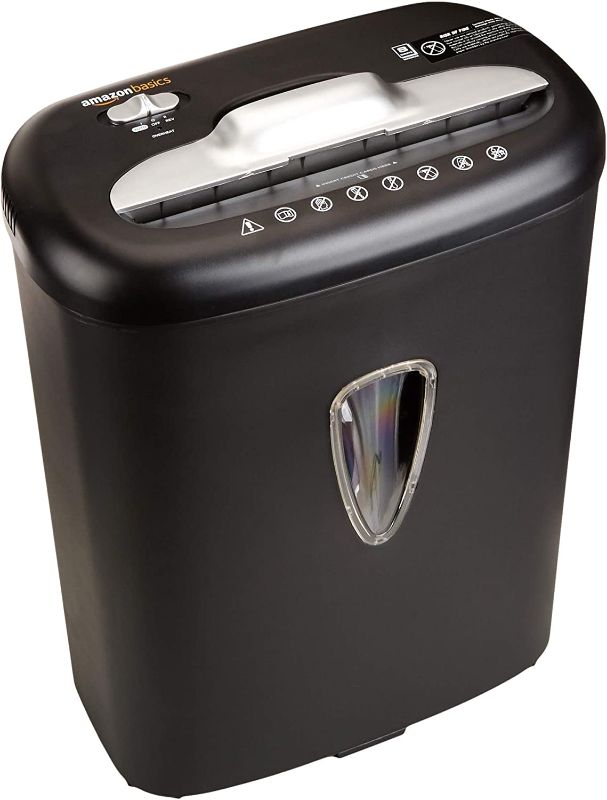 Photo 1 of Amazon Basics 6-Sheet Cross-Cut Paper and Credit Card Home Office Shredder