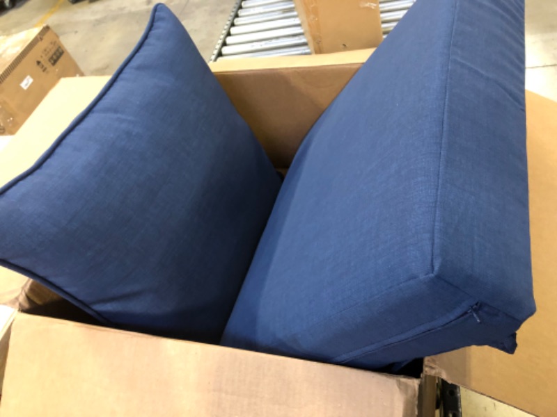 Photo 2 of Arden Selections Outdoor Deep Seating Cushion Set 24 x 24, Sapphire Blue Leala
