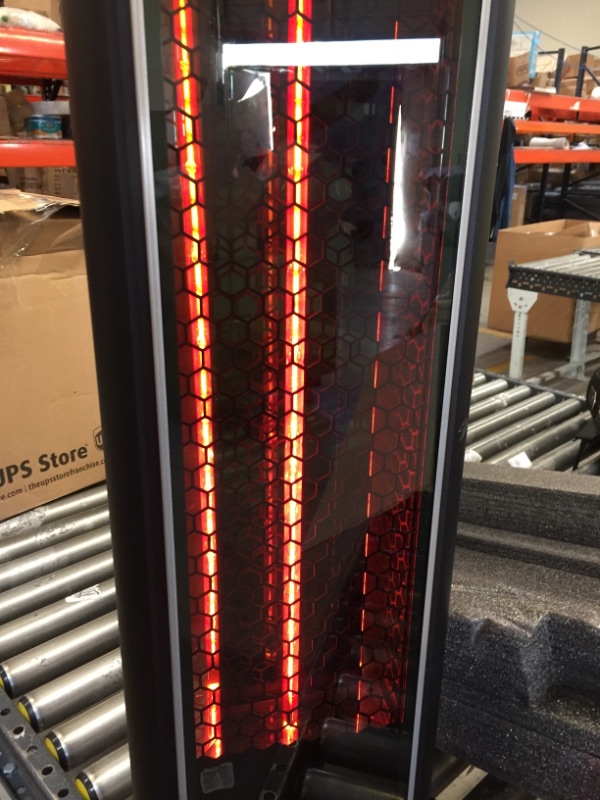 Photo 2 of EAST OAK 1500W Patio Heater, Table Side Portable Electric Heater with Double-Sided Heating & 3 Heating Levels, IP65 Waterproof Outdoor Heater with Remote, and Protection from Tip-over & Overheating
