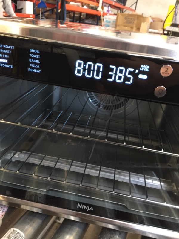 Photo 3 of Ninja DT201 Foodi 10-in-1 XL Pro Air Fry Digital Countertop Convection Toaster Oven with Dehydrate and Reheat, 1800 Watts, Stainless Steel Finish
