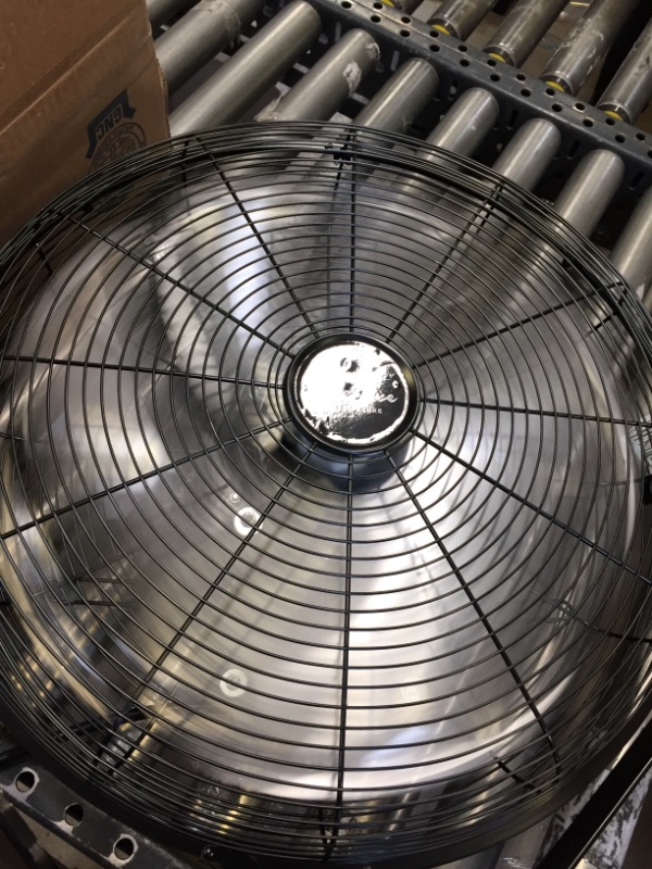 Photo 1 of Simple Deluxe 18 Inch Industrial Wall Mount Fan, 3 Speed Commercial Ventilation Metal Fan for Warehouse, Greenhouse, Workshop, Patio, Factory and Basement - High Velocity, Black
