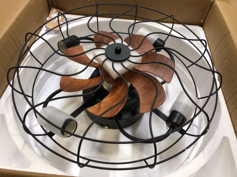 Photo 1 of 20 In Caged Ceiling Fan with Light ---bulbs not included 