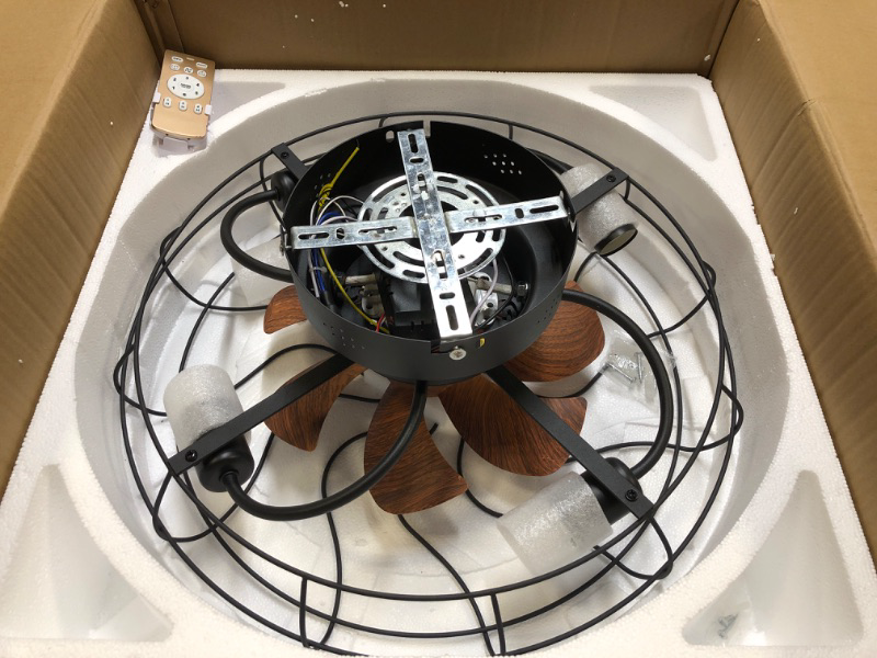 Photo 1 of 20 In Caged Ceiling Fan with Light ---bulbs not included 