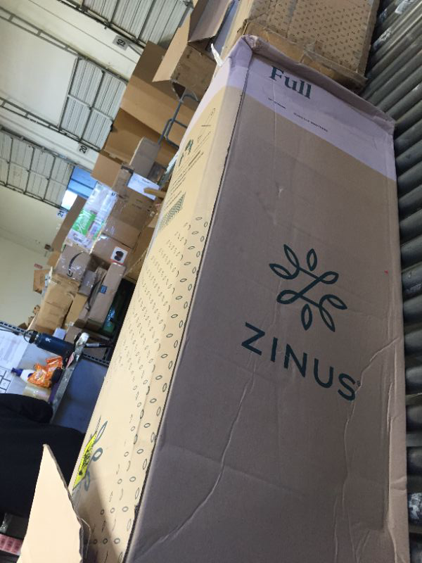 Photo 2 of  Zinus 12 Inch Euro Box Top Hybrid Green Tea Foam And Spring Mattress, Full