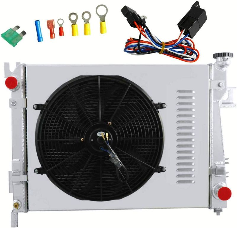 Photo 1 of ALLOYWORKS 3 Row Aluminum Radiator+Shroud Fan+Thermostat For 2003-2009 Dodge Ram 1500 2500 3500 L6 V6 V8 V10 3.4L 3.7L 3.8L 3.9L 4.7L 5.7L 5.9L 8.0L 8.3L
