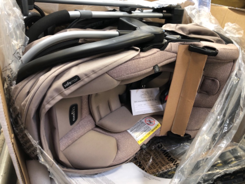 Photo 2 of Evenflo Pivot Modular Travel System with SafeMax Infant Car Seat - Sandstone