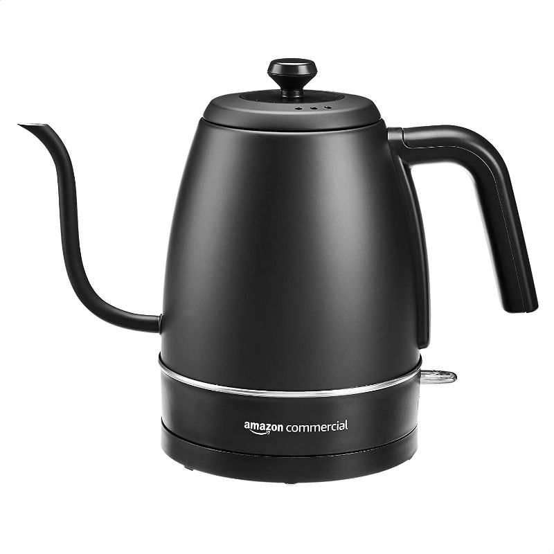 Photo 1 of AmazonCommercial Black Stainless Steel Electric Gooseneck Kettle (B087X76Z3W)
