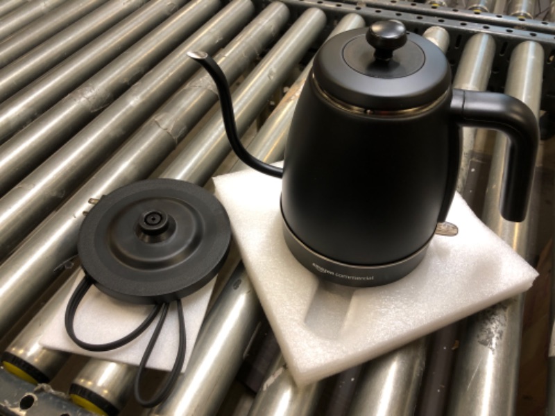 Photo 1 of AmazonCommercial Black Stainless Steel Electric Gooseneck Kettle (B087X76Z3W)
