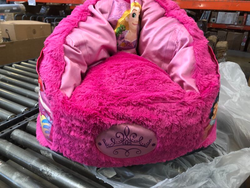 Photo 2 of Disney Princess Cozee Fluffy Chair by Delta Children, Toddler Size (for Kids Up to 6 Years Old) WARPED/BENT MINOIR MARKINGS FORM NOT BEING PACKAGED 