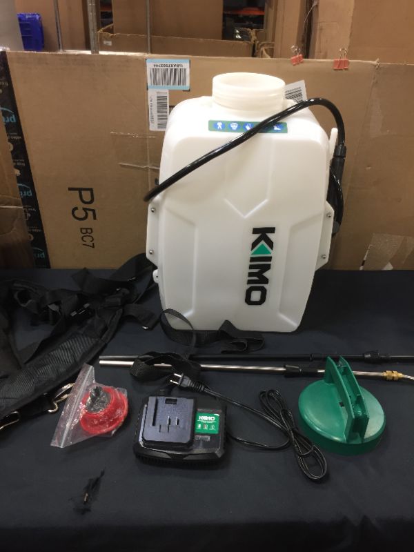 Photo 8 of KIMO 3-Gallon Pump Sprayer, Cordless Electric Garden Sprayer, W/ 2.0Ah Battery Electric Backpack Weed Sprayer
