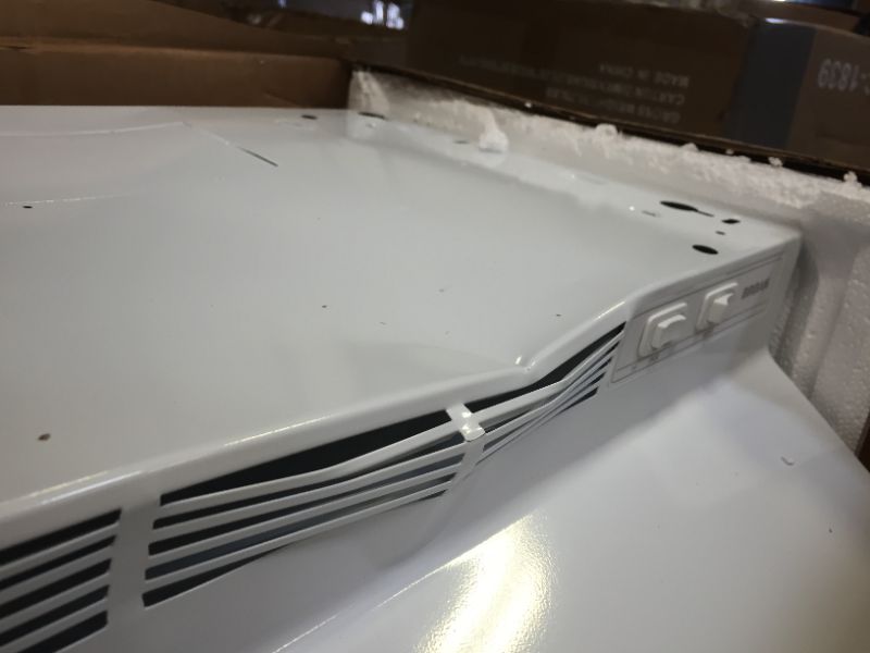 Photo 4 of Broan-NuTone 41000 Series 24 in. Ductless Under Cabinet Range Hood with Light in White, DENTED 