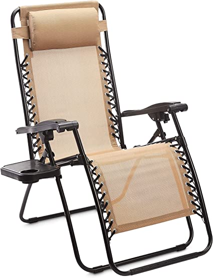 Photo 1 of Amazon Basics Zero Gravity Chair with Side Table - 1 Count 
