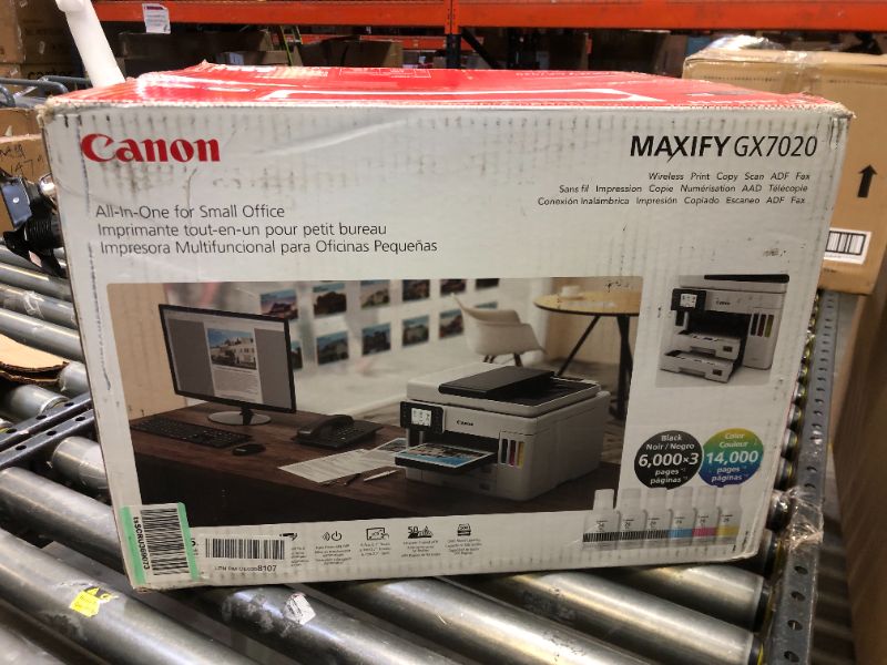 Photo 2 of MAXIFY GX7021 Wireless MegaTank Small Office All-in-One Printer  +++ FACTORY SEALED ITEM +++
