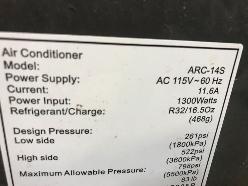 Photo 1 of 14,000 BTU Portable Air Conditioner with Dehumidifier and Remote