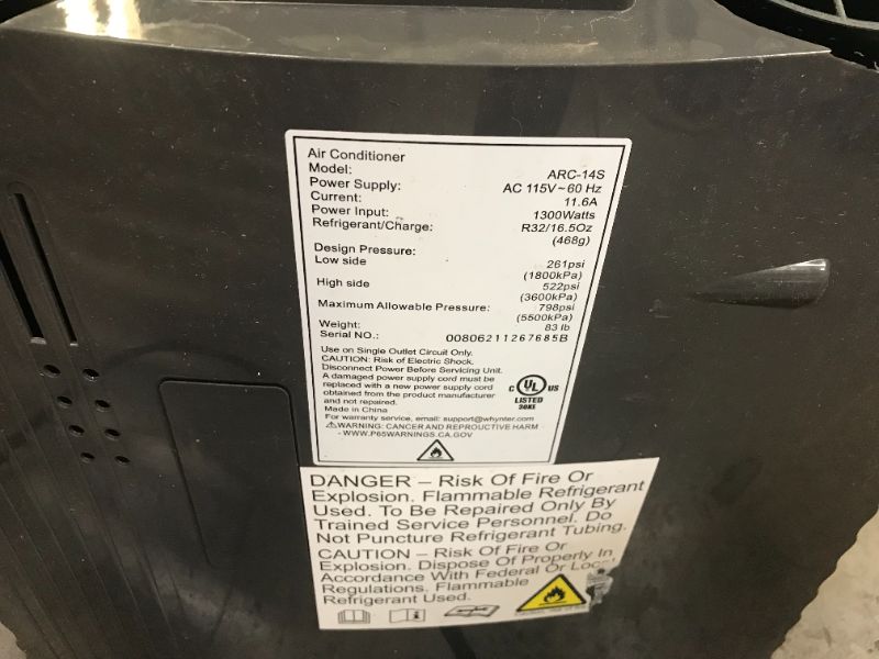 Photo 1 of 14,000 BTU Portable Air Conditioner with Dehumidifier and Remote