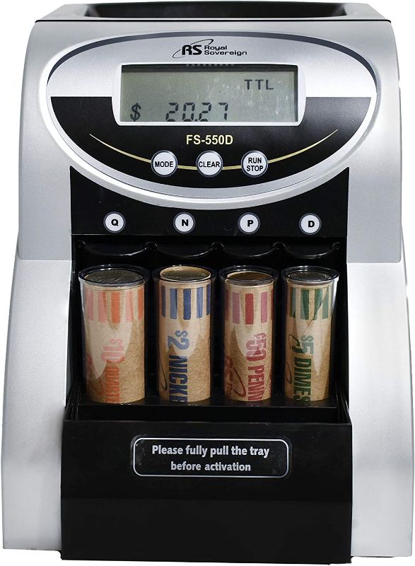 Photo 1 of Royal Sovereign 1 Row Electric Coin Counter, Patented Anti-Jam Technology, Digital Counting Display (FS-550D)
