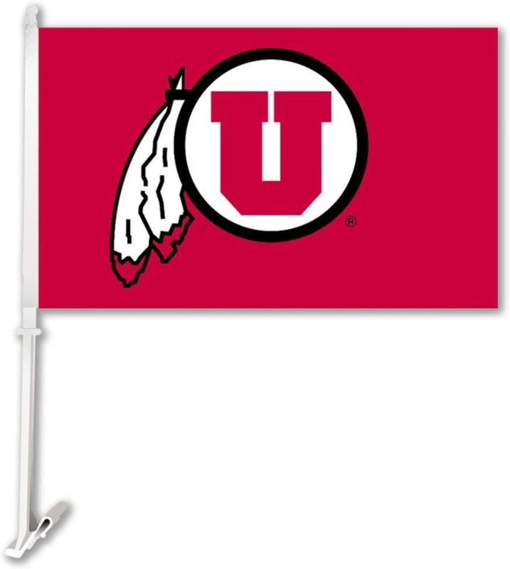 Photo 1 of  NCAA Utah Utes 2-Sided Car Flag
