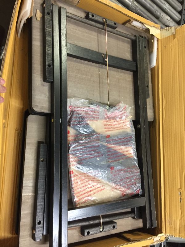 Photo 2 of AmazonBasics Classic TV Dinner Folding Trays with Storage Rack, MARKINGS/SCUFFS.CRACKS IN WOOD 