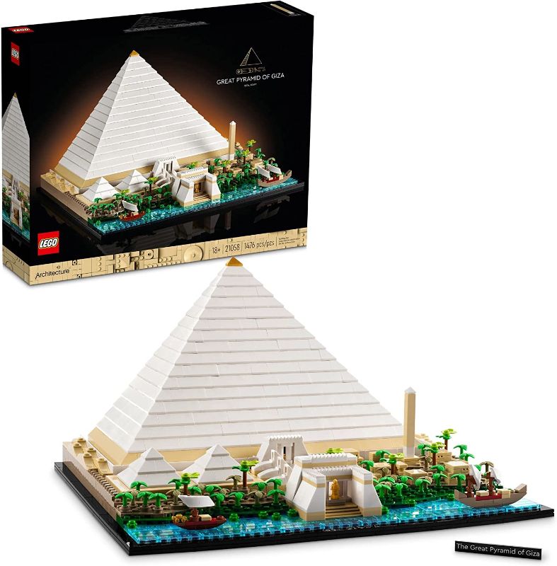 Photo 1 of LEGO Architecture Landmark Collection Great Pyramid of Giza 21058 Building Set; Collectible Model for Adults (1,476 Pieces)
