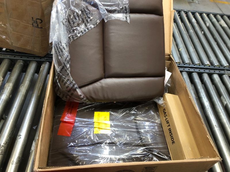 Photo 1 of Amazon Basics Classic Puresoft Padded Mid-Back Office Computer Desk Chair with Armrest - Brown
