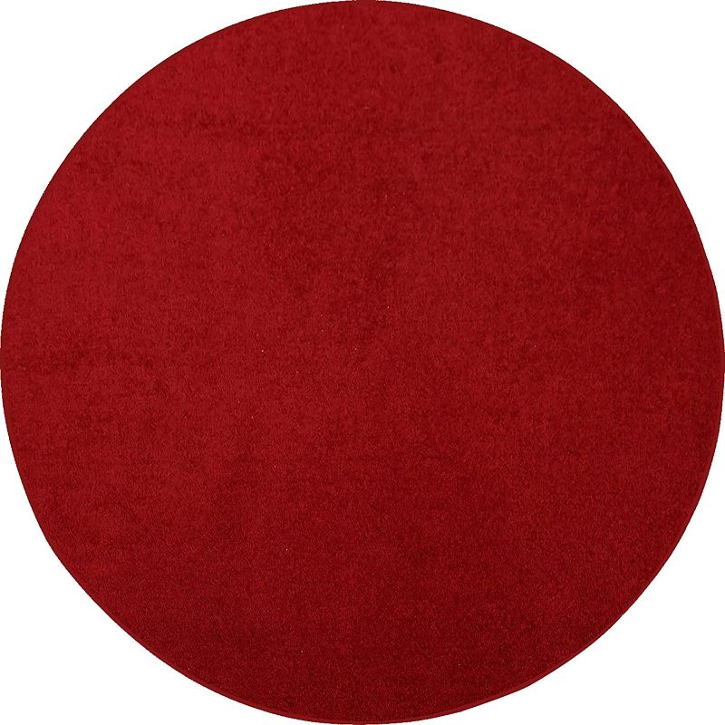 Photo 1 of Bright House Solid Color Area Rug Red - 3' Round A-DC4
