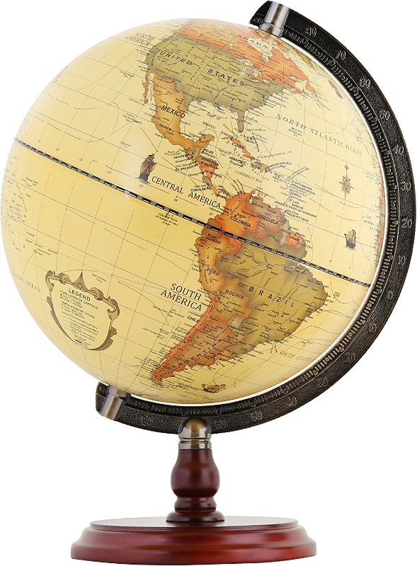 Photo 1 of ANNOVA Antique Globe 10" / 25 cm Diameter with A Wood Base