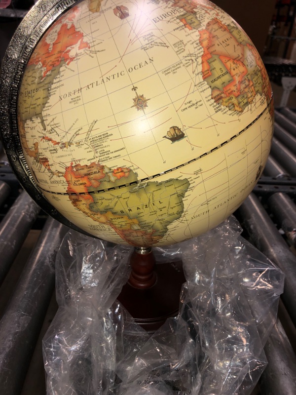 Photo 2 of ANNOVA Antique Globe 10" / 25 cm Diameter with A Wood Base