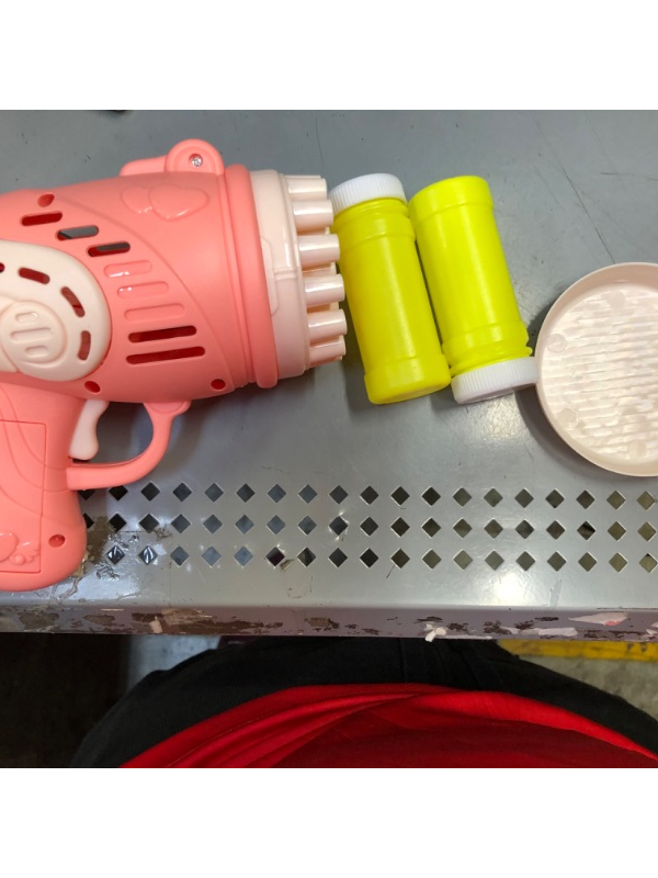 Photo 1 of 23 Hole Bubble Machine for Kids, 2022 New Toy Gift Bubble Gun,Handheld Bubble Maker for Kids,Bubble Blower Machine Toys,Boys Girls Outdoor Indoor Toys Summer Beach Toys (C)
