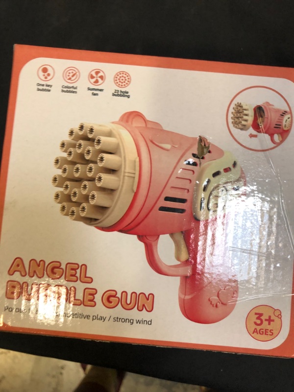 Photo 1 of 23 Hole Bubble Machine for Kids, 2022 New Toy Gift Bubble Gun,Handheld Bubble Maker for Kids,Bubble Blower Machine Toys,Boys Girls Outdoor Indoor Toys Summer Beach Toys (C)
