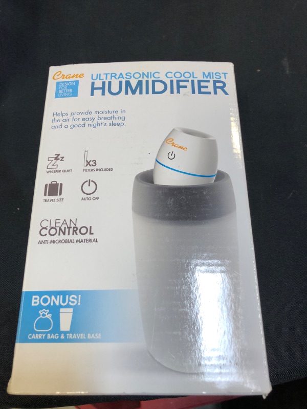 Photo 3 of 8 oz. Portable Ultrasonic Cool Mist Humidifier for Car, Desk, Travel