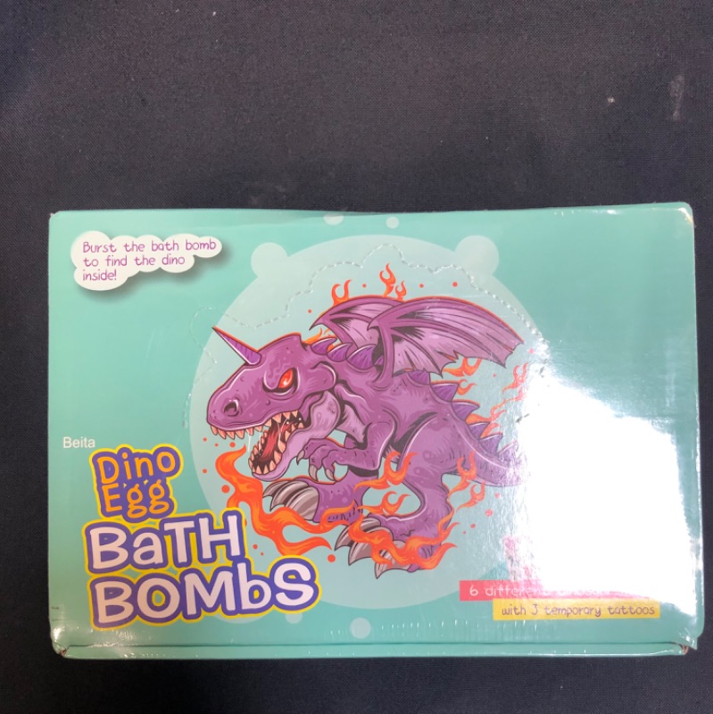 Photo 3 of Bath Bombs for Kids with Surprise Toys Inside, Dinosaur Bath Bombs Gift Set (XL Size 6 Pack)  -- Factory Sealed --
