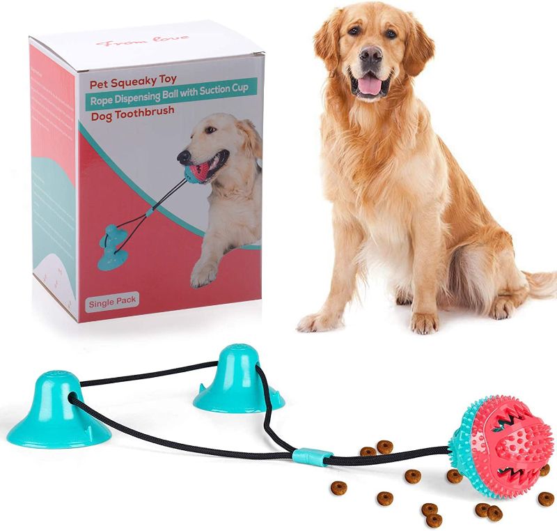 Photo 1 of  Dog Toy with Double Suction Cup, Multi-Function Molar Warfare Bite Toy for Aggressive Chewers and Toothbrushes
