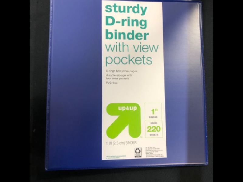 Photo 4 of 1" 3 Ring Binder Clear View - up & up™
12 Binders Total
