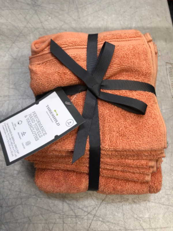 Photo 2 of 6pc Performance Towel Set Coral - Threshold  (2 hand towels --washcloth)