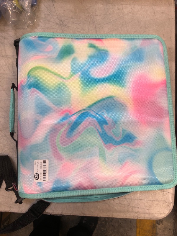 Photo 2 of 3" Round Ring Zipper Binder with File Folder 2022 Pastel Iridescent - Case-it