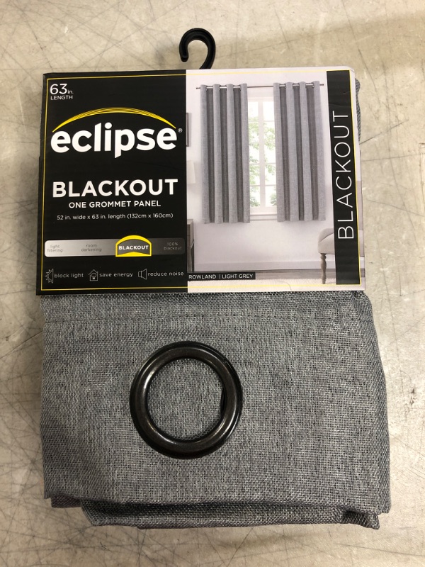 Photo 2 of 1pc Blackout Rowland Curtain Panel - Eclipse