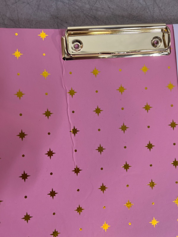 Photo 3 of 1" Ring Binder Pink and Gold Foil Stars - Best Year Ever***COVER SLIGHTLY BENT