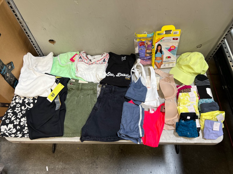 Photo 1 of 30 pcs-Misc Women's Clothing- SIZE XS/S (SOLD AS IS) Some dusty/dirty from warehouse. 