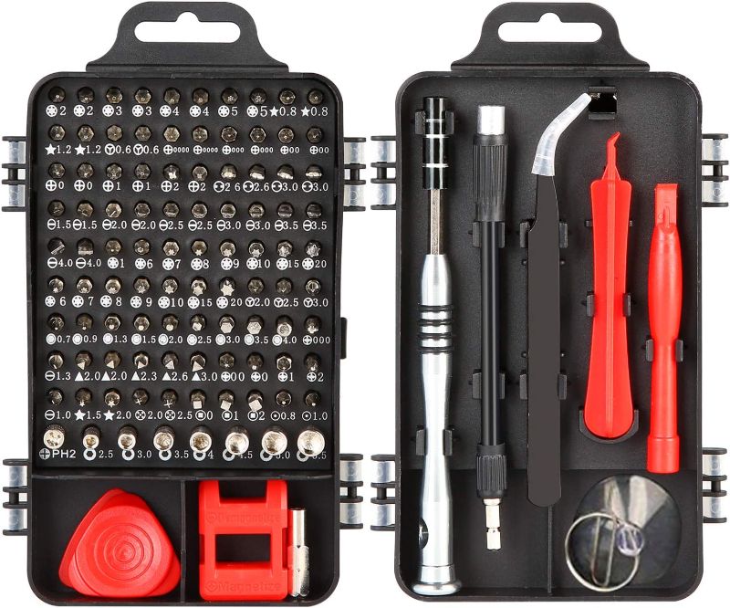 Photo 1 of 110 in 1 Precise Screwdriver Set, Magnetic Screwdriver Tool, Electronics Repair Tool Kit, Replaceable Screwdriver Bit Components, Professional Repair Tools for Cellphone Tablet PC Electronic
